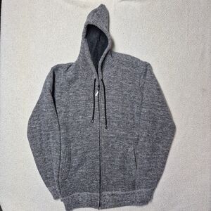SHEIN Mens Large Grey Zip Up Hoodie Sweatshirt Jacket Outerwear